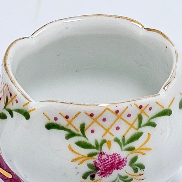 Miniature Tea Cup Flower  Devorative China  Gold Trim - Picture 3 of 8